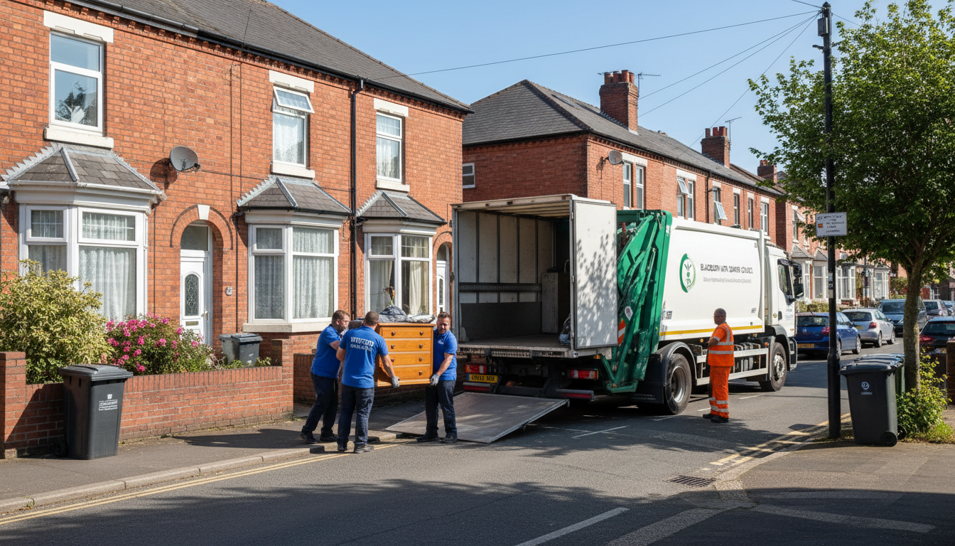 Professional Furniture Removal team in Witton loading waste into van