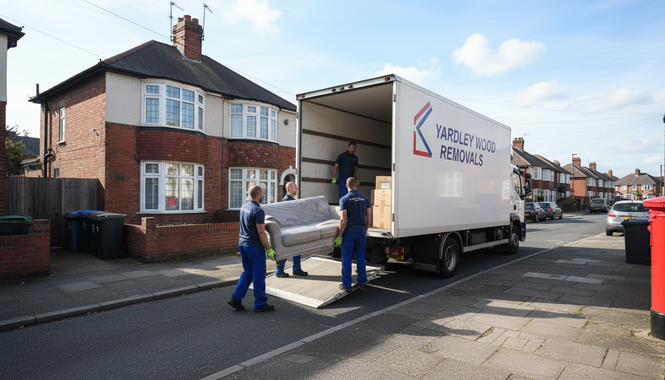 Professional Furniture Removal team in Yardley Wood loading waste into van