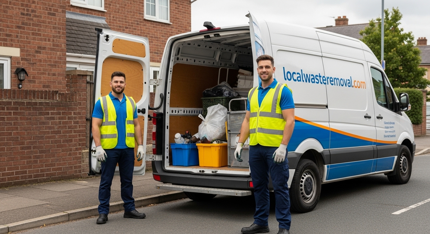 Professional Garage Clearance team in Alum Rock loading waste into van