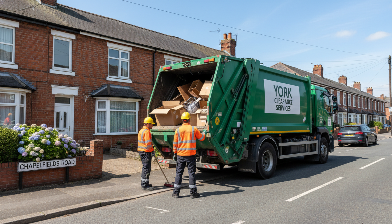 Professional Garage Clearance team in Chapelfields loading waste into van