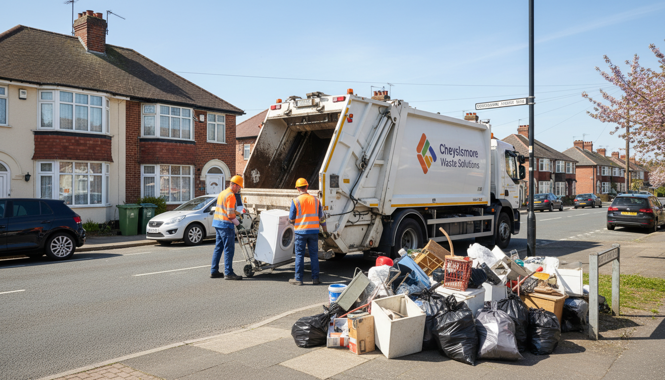 Professional Garage Clearance team in Cheylesmore loading waste into van