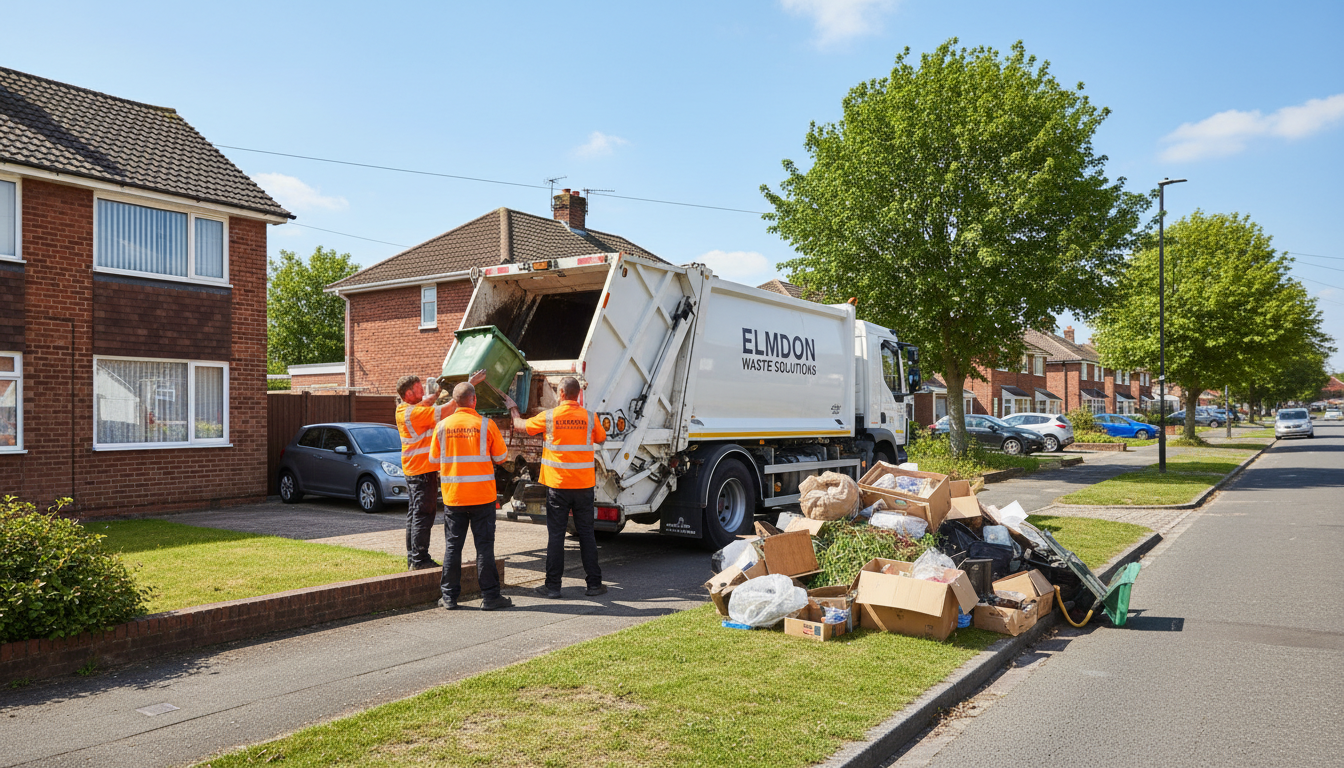 Professional Garage Clearance team in Elmdon loading waste into van