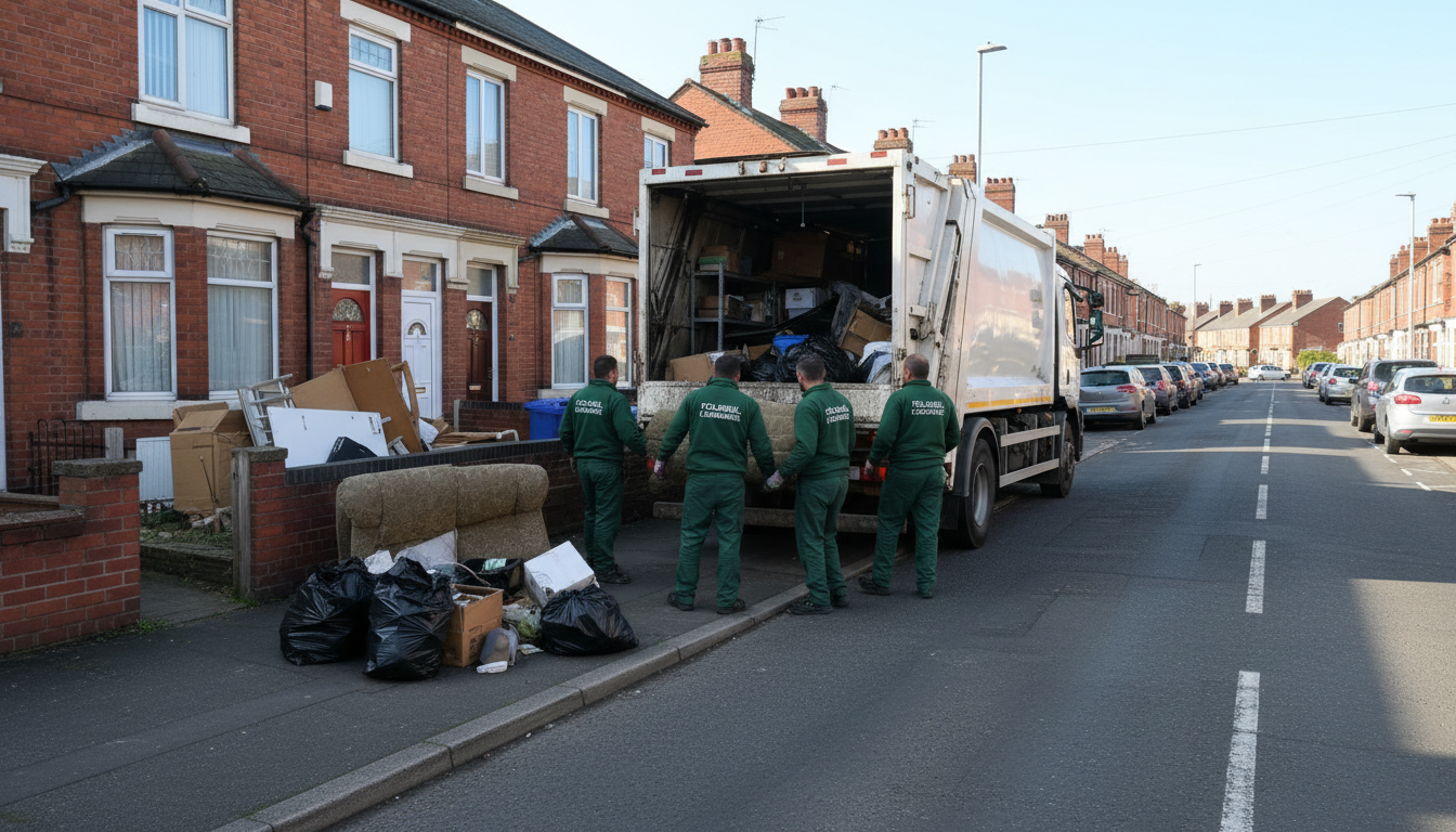 Professional Garage Clearance team in Foleshill loading waste into van