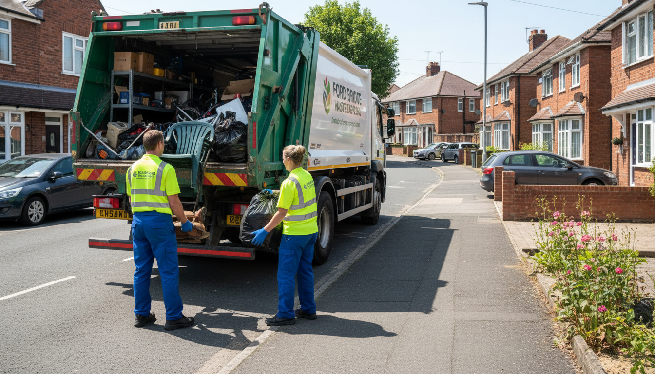 Professional Garage Clearance team in Fordbridge loading waste into van