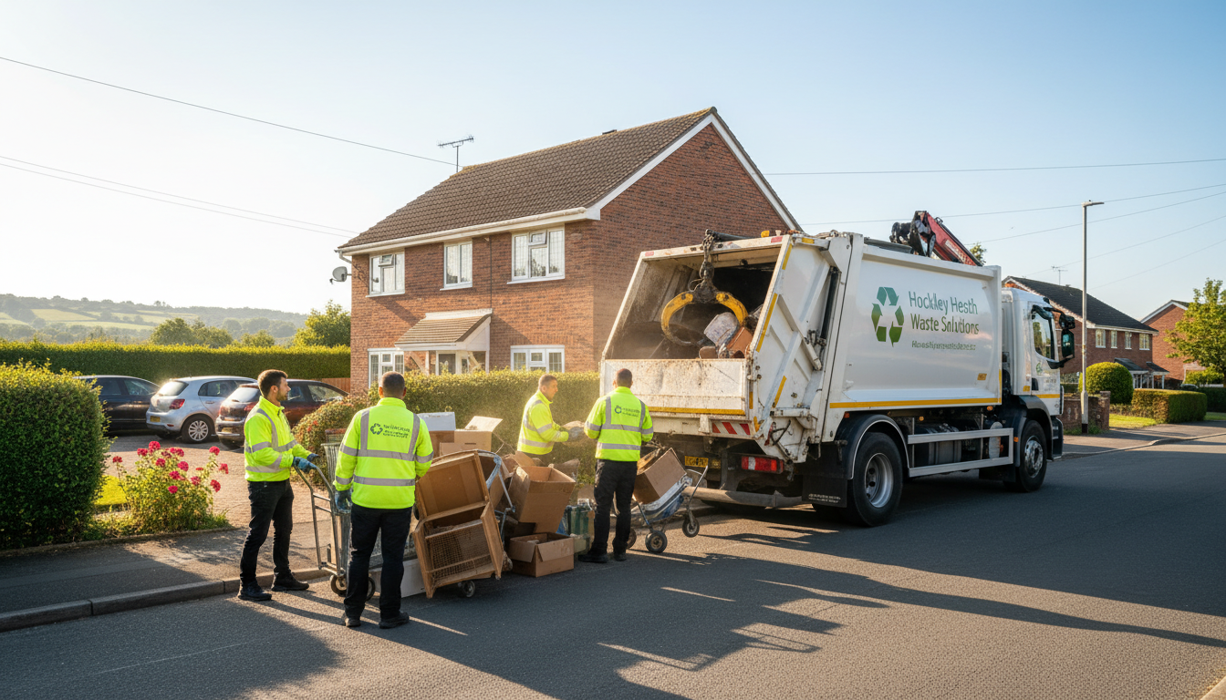 Professional Garage Clearance team in Hockley Heath loading waste into van