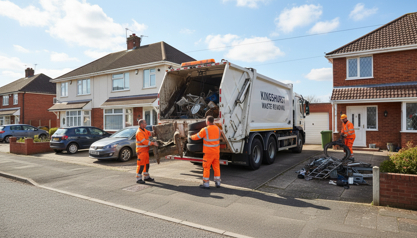 Professional Garage Clearance team in Kingshurst loading waste into van