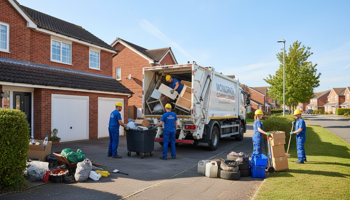 Professional Garage Clearance team in Monkspath loading waste into van