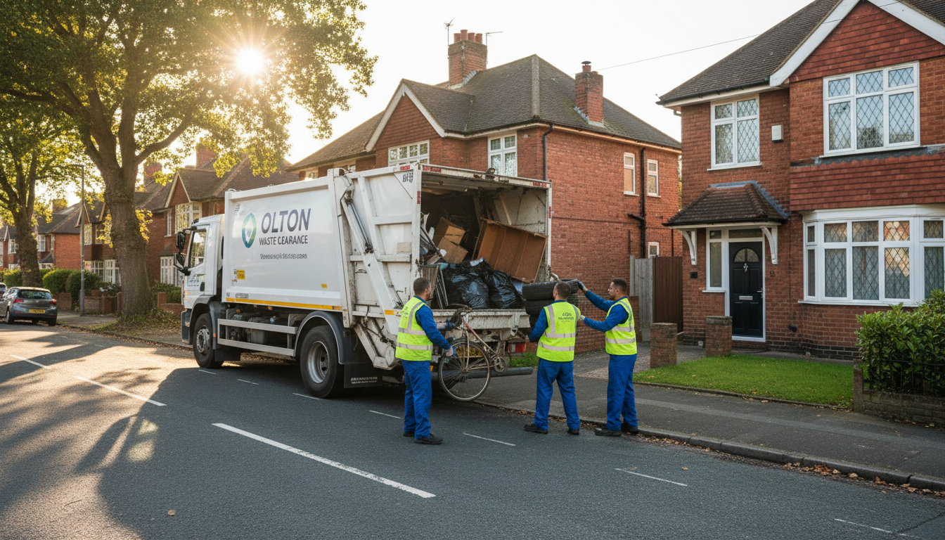 Professional Garage Clearance team in Olton loading waste into van