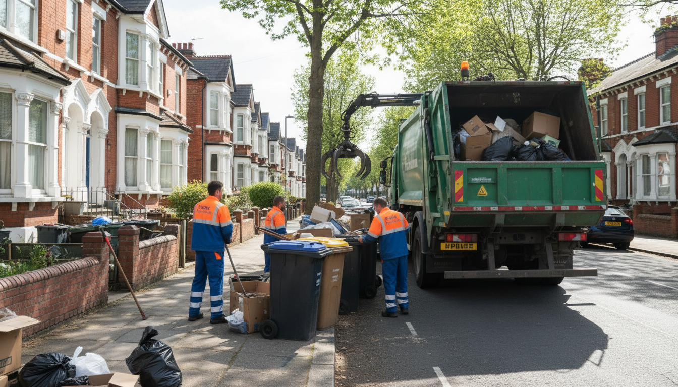 Professional Garage Clearance team in Selly Park loading waste into van