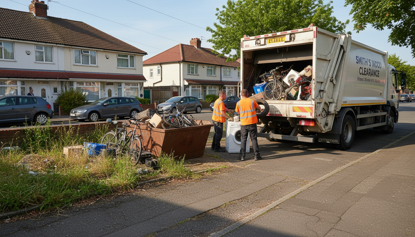 Professional Garage Clearance team in Smith's Wood loading waste into van