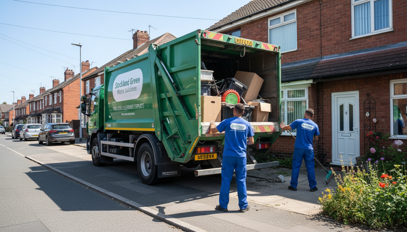Professional Garage Clearance team in Stockland Green loading waste into van