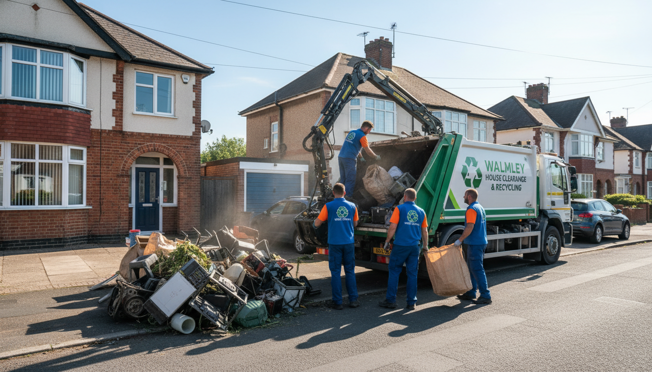 Professional Garage Clearance team in Walmley loading waste into van