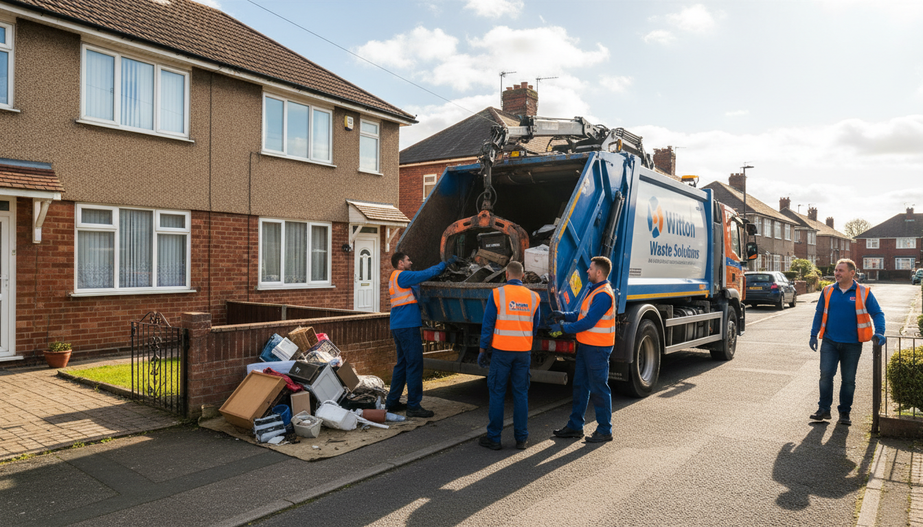 Professional Garage Clearance team in Witton loading waste into van
