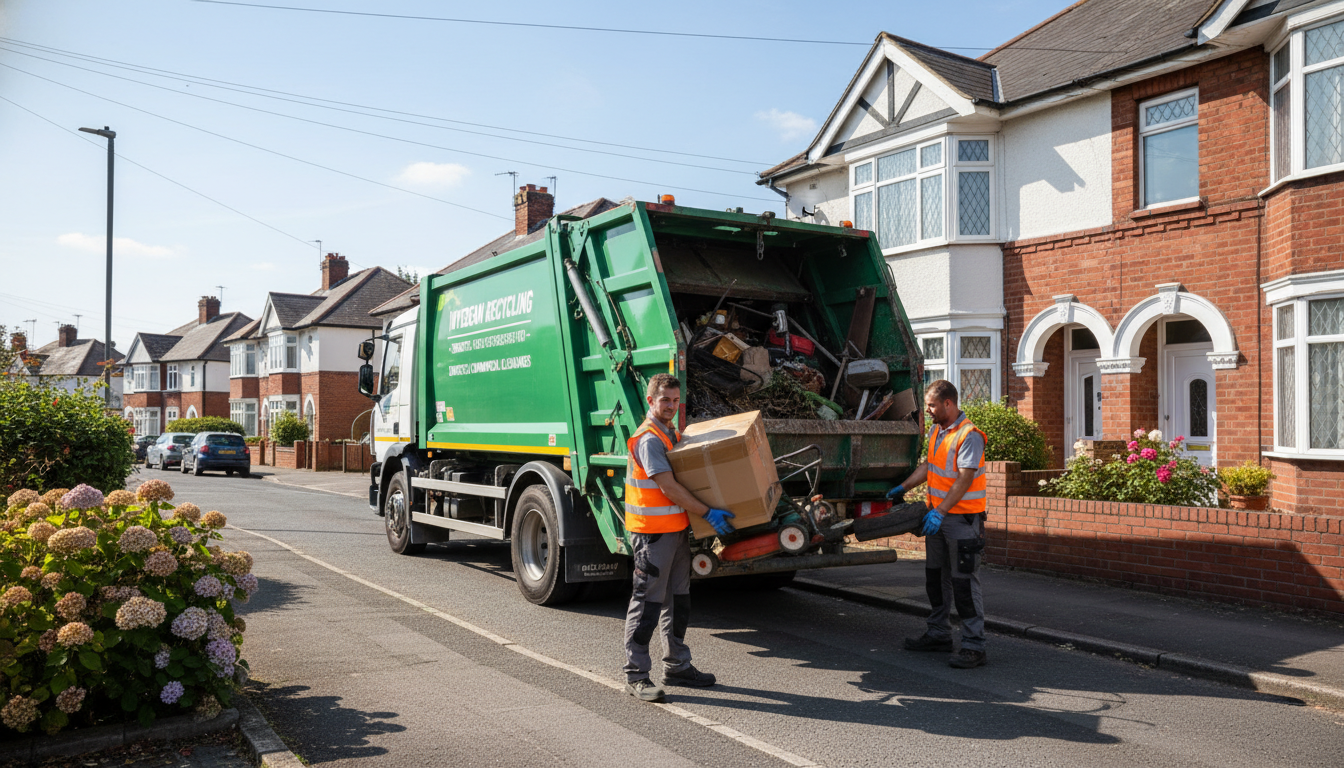 Professional Garage Clearance team in Wylde Green loading waste into van