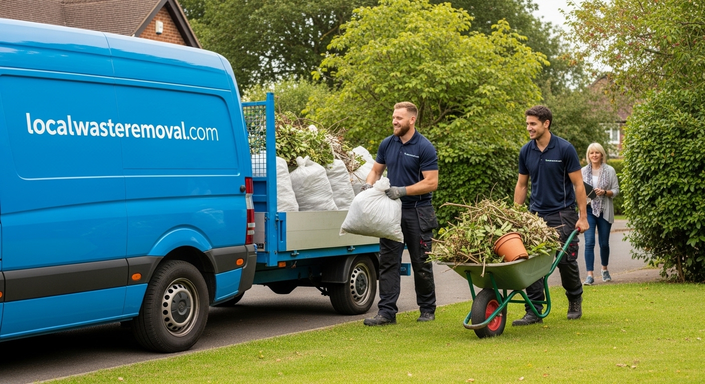 Professional Garden Waste Removal team in Acocks Green loading waste into van