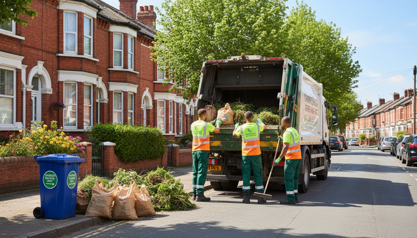 Professional Garden Waste Removal team in Chapelfields loading waste into van