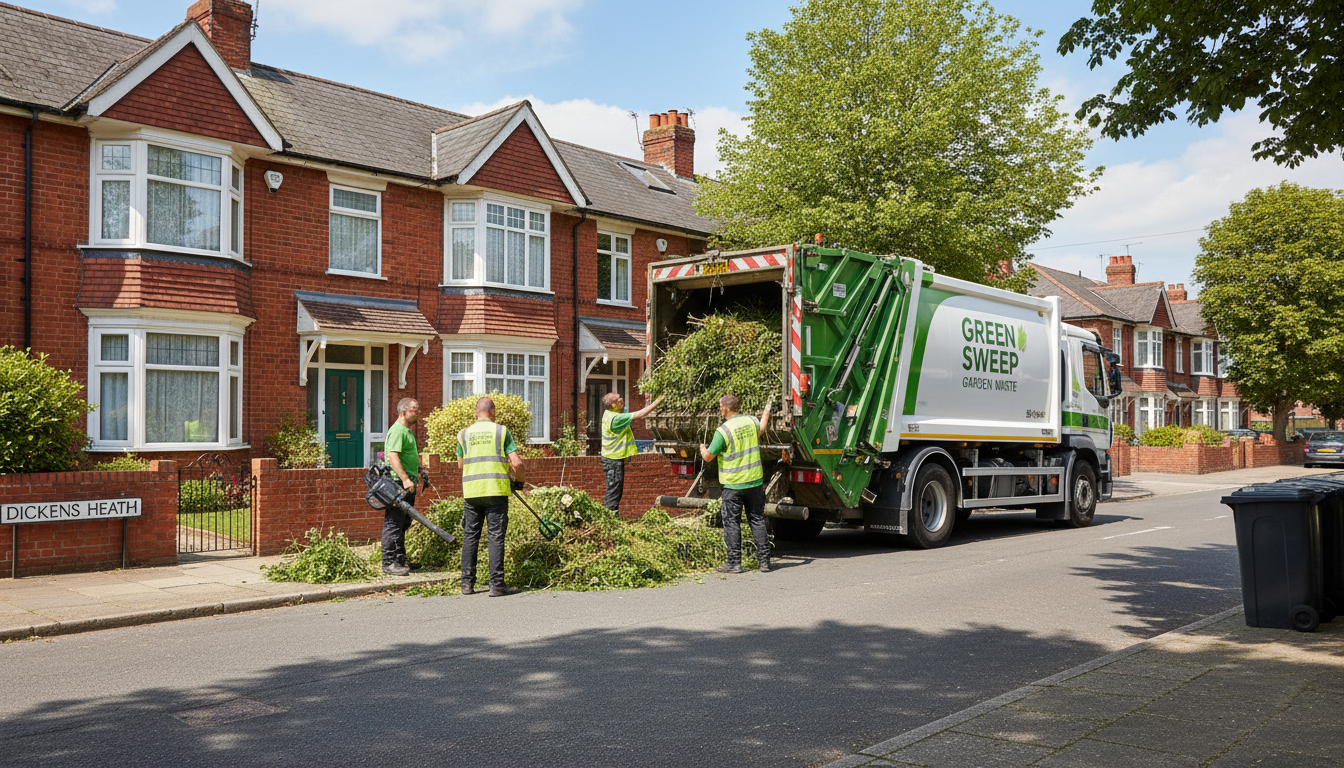 Professional Garden Waste Removal team in Dickens Heath loading waste into van