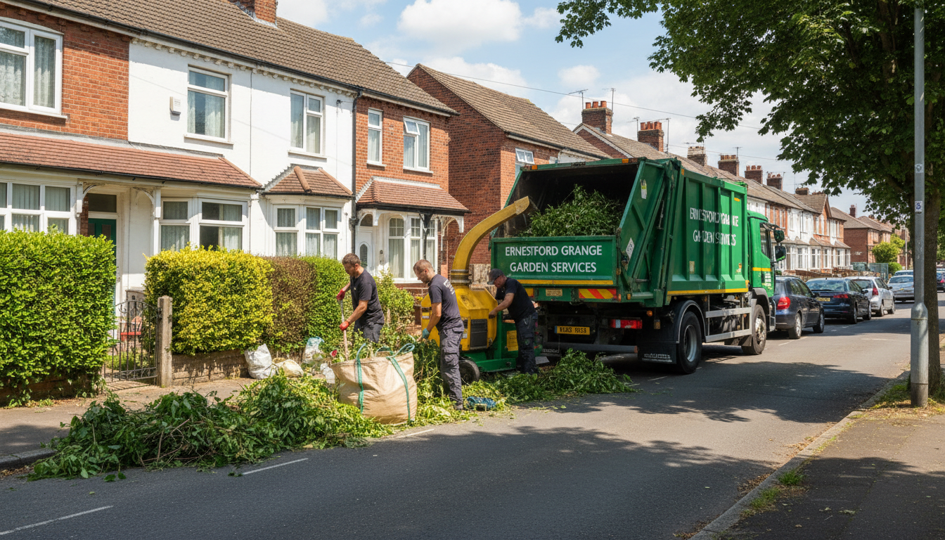Professional Garden Waste Removal team in Ernesford Grange loading waste into van