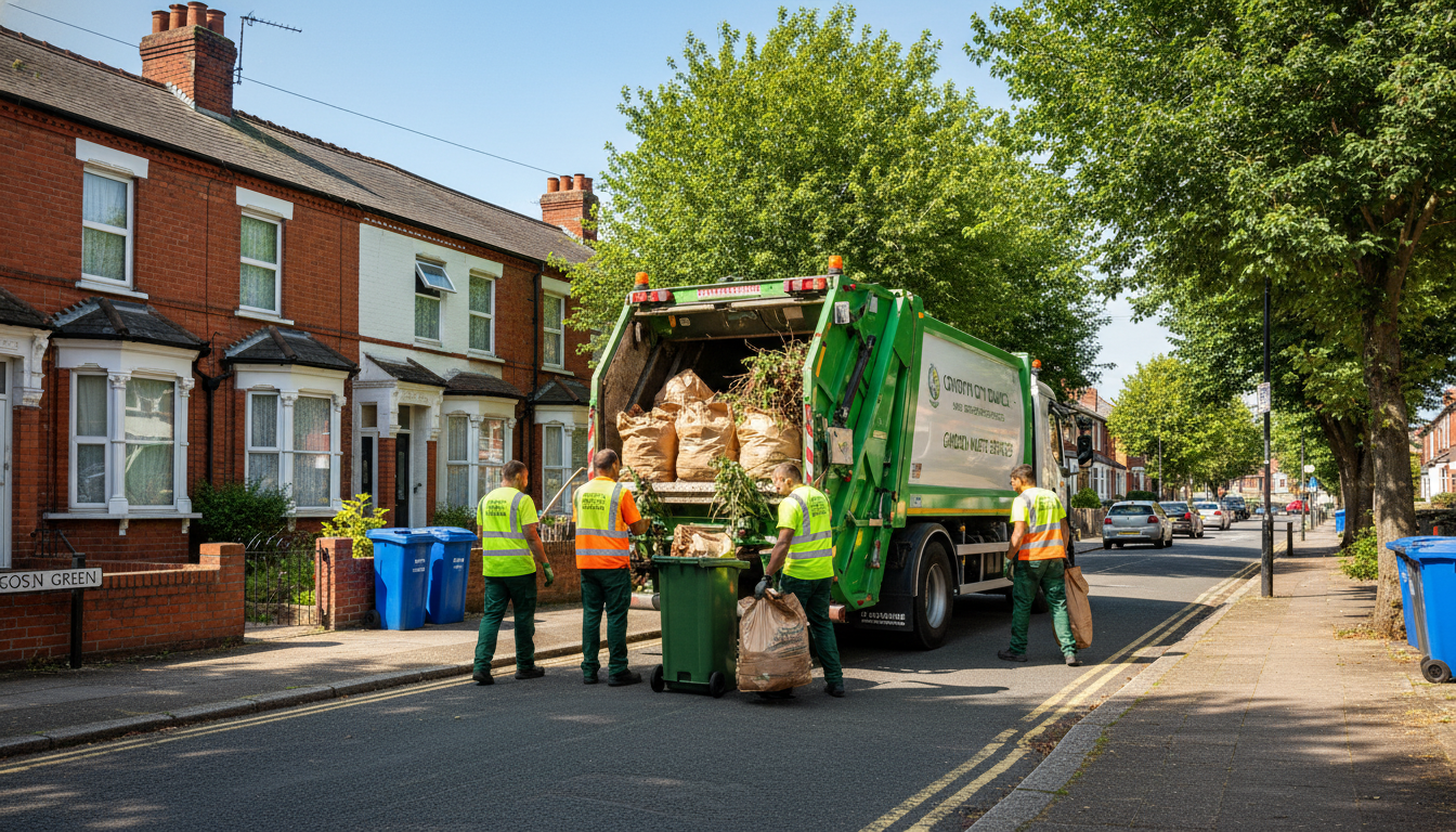 Professional Garden Waste Removal team in Gosford Green loading waste into van