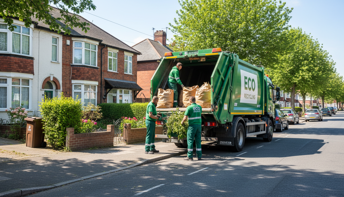 Professional Garden Waste Removal team in Holbrooks loading waste into van
