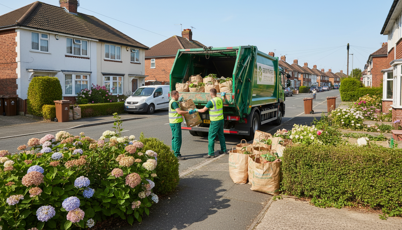 Professional Garden Waste Removal team in Kingshurst loading waste into van