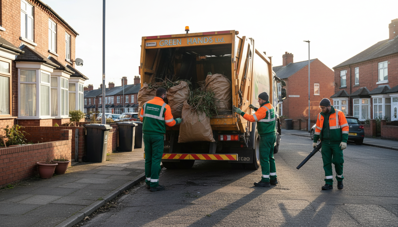 Professional Garden Waste Removal team in Saltley loading waste into van