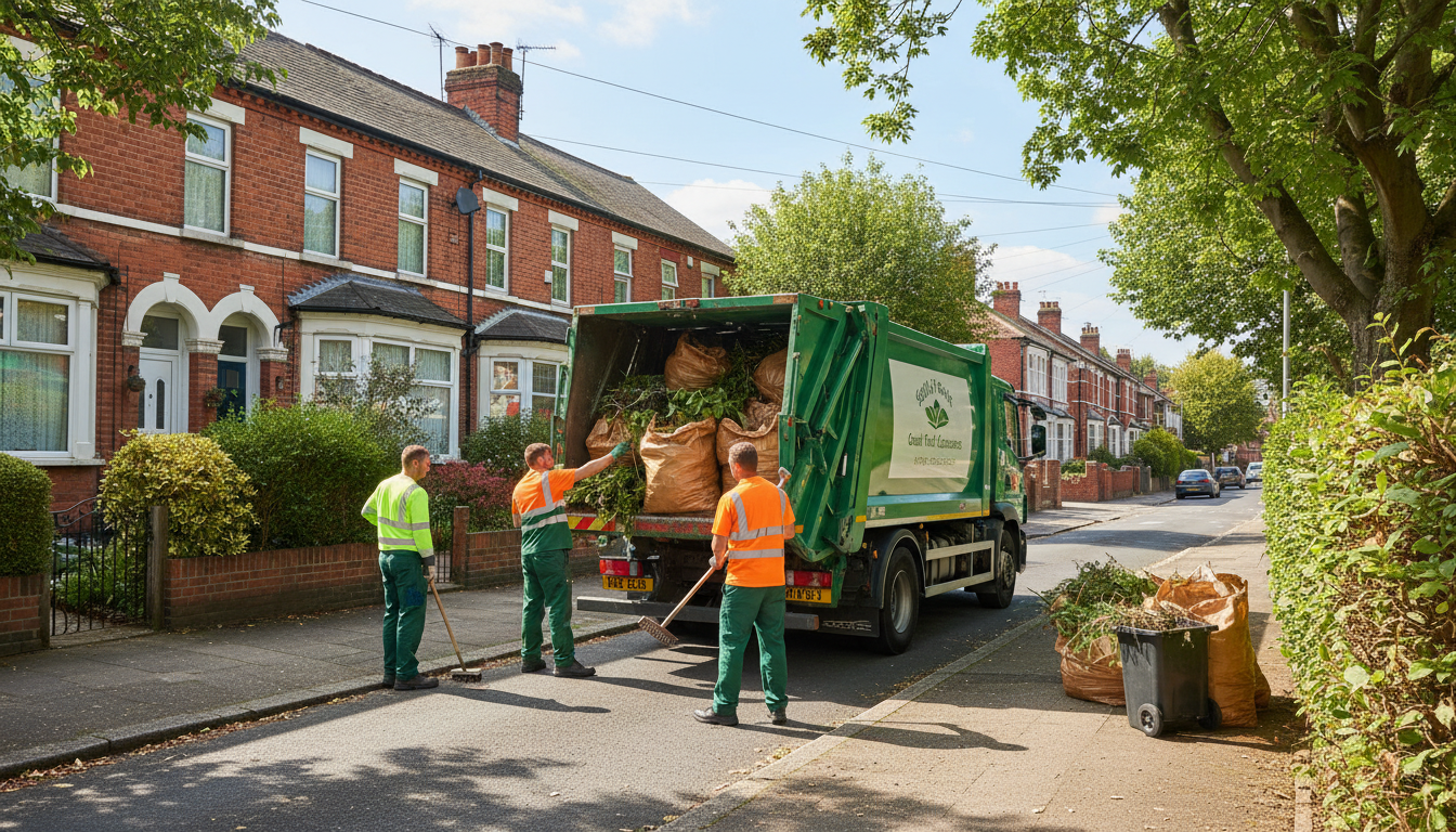 Professional Garden Waste Removal team in Selly Park loading waste into van