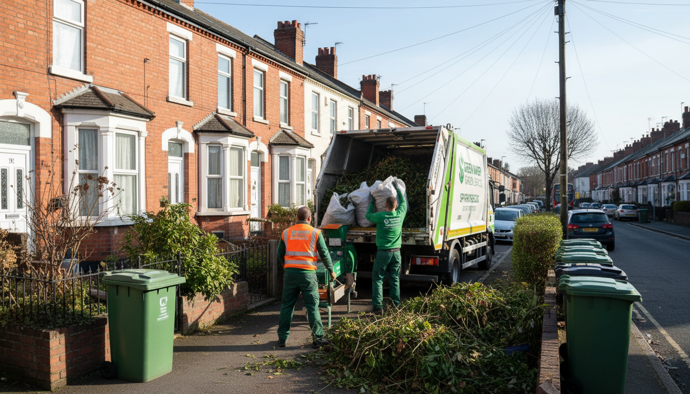 Professional Garden Waste Removal team in Sparkbrook loading waste into van