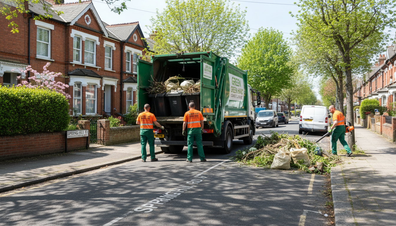 Professional Garden Waste Removal team in Spring Hill loading waste into van