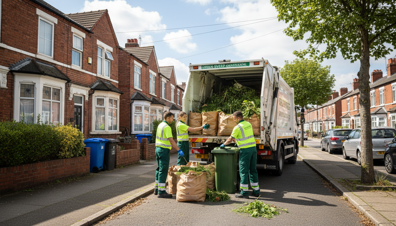 Professional Garden Waste Removal team in Washwood Heath loading waste into van