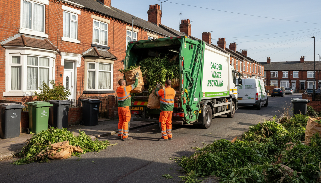 Professional Garden Waste Removal team in Winson Green loading waste into van