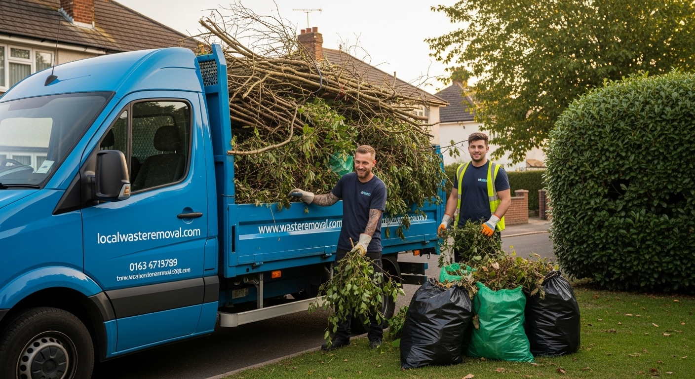 Professional Green Waste Removal team in Acocks Green loading waste into van