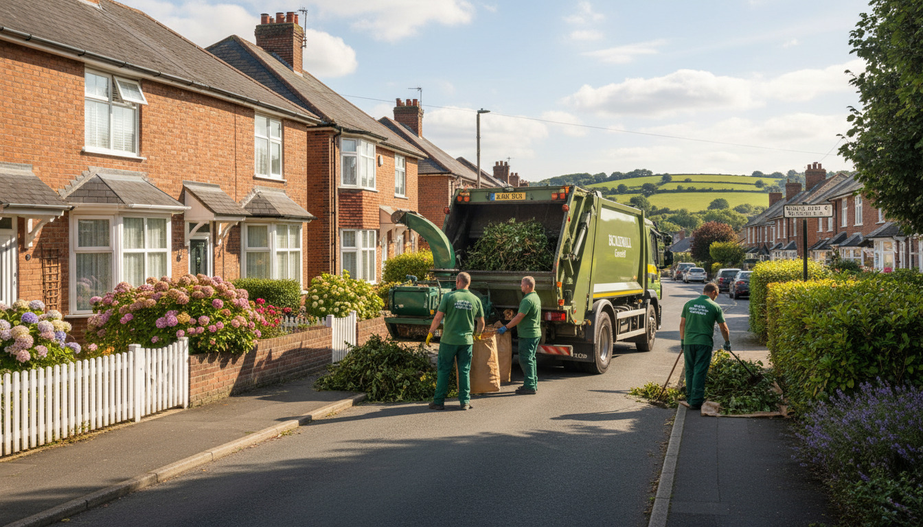 Professional Green Waste Removal team in Bickenhill loading waste into van