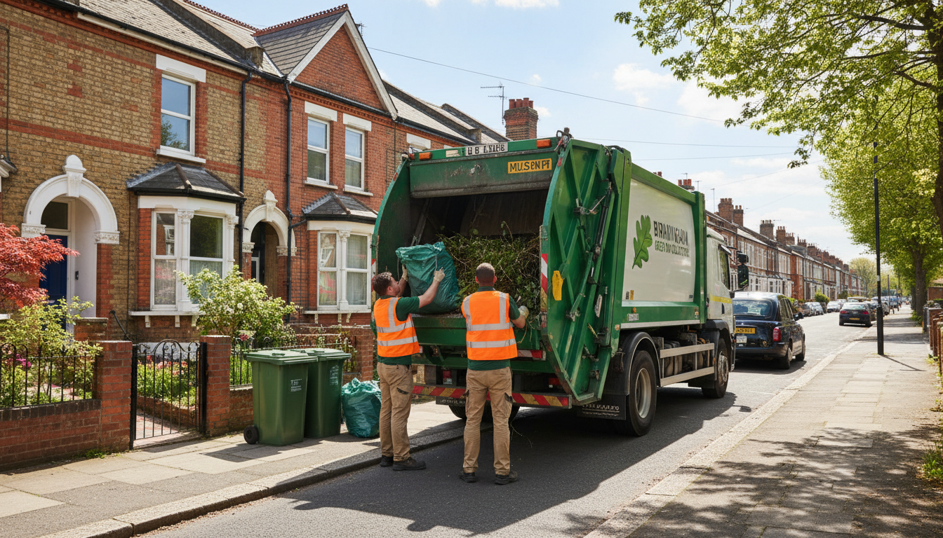 Professional Green Waste Removal team in Birmingham loading waste into van