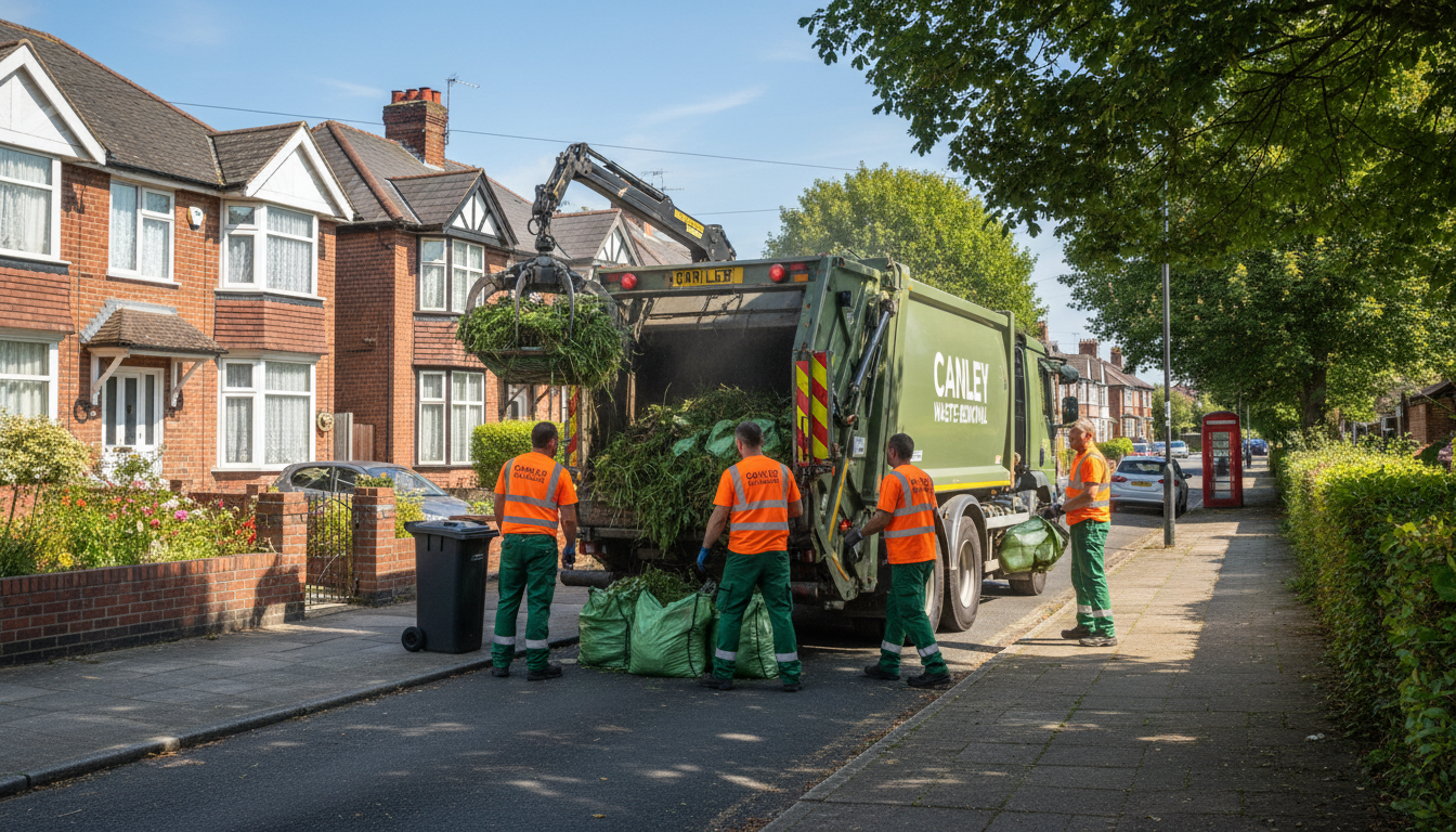 Professional Green Waste Removal team in Canley loading waste into van