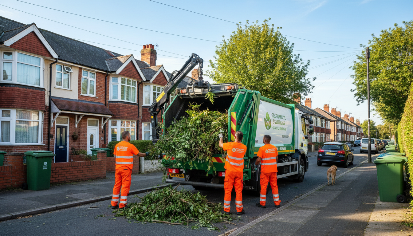 Professional Green Waste Removal team in Castle Bromwich loading waste into van