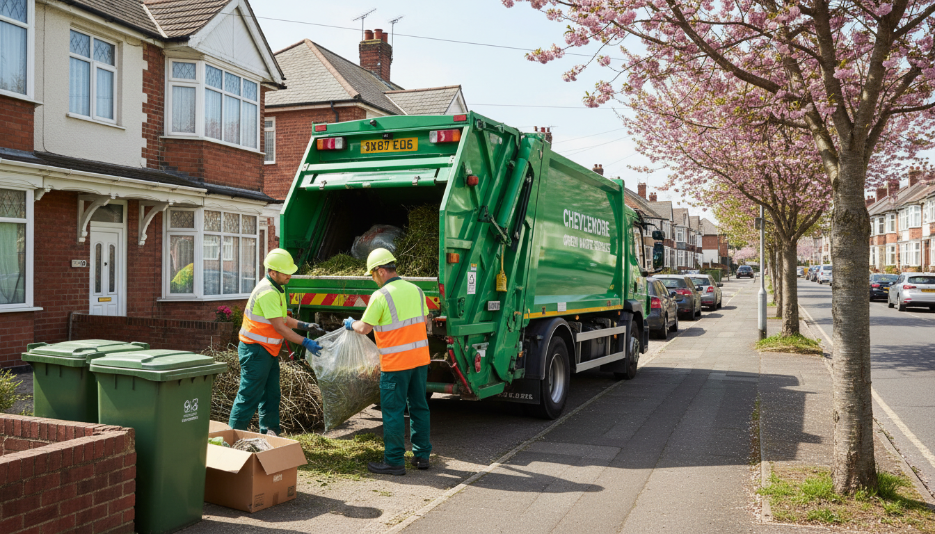 Professional Green Waste Removal team in Cheylesmore loading waste into van