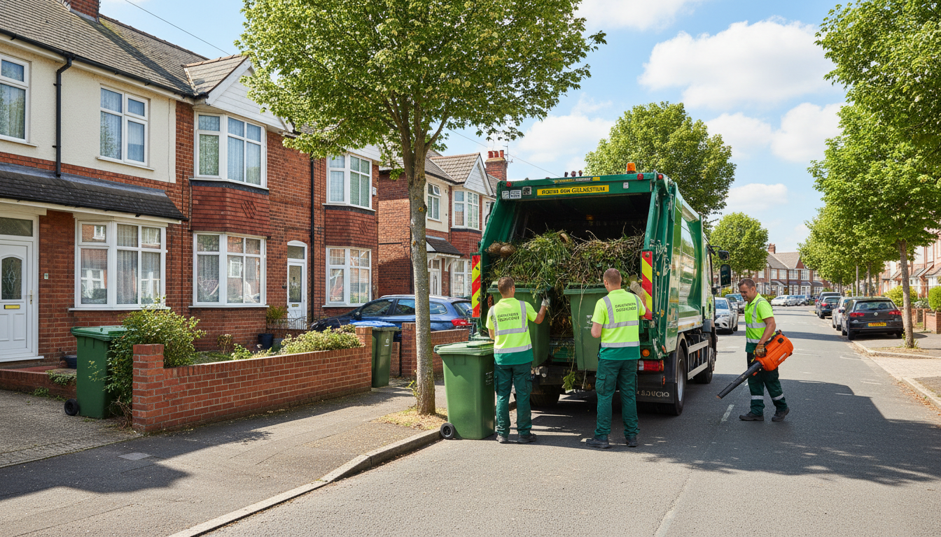 Professional Green Waste Removal team in Coventry loading waste into van