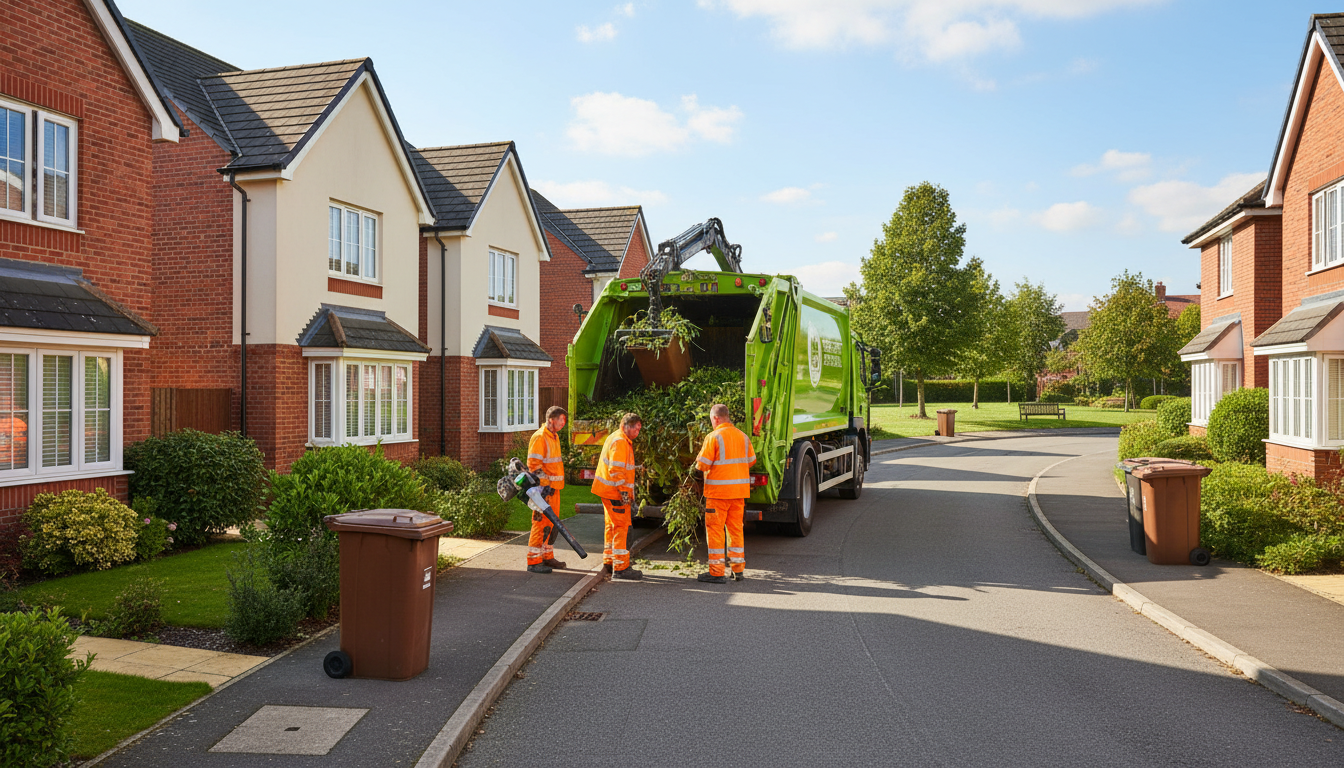 Professional Green Waste Removal team in Dickens Heath loading waste into van