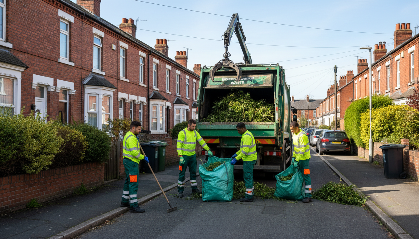 Professional Green Waste Removal team in Gosford Green loading waste into van