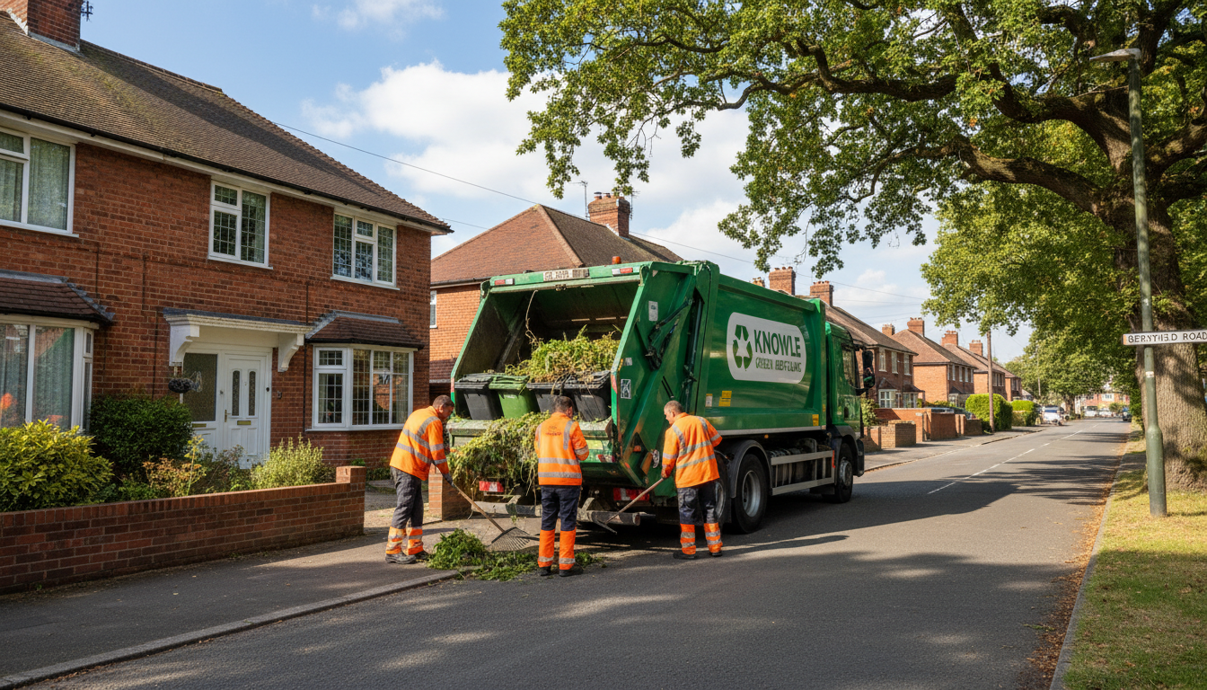Professional Green Waste Removal team in Knowle loading waste into van