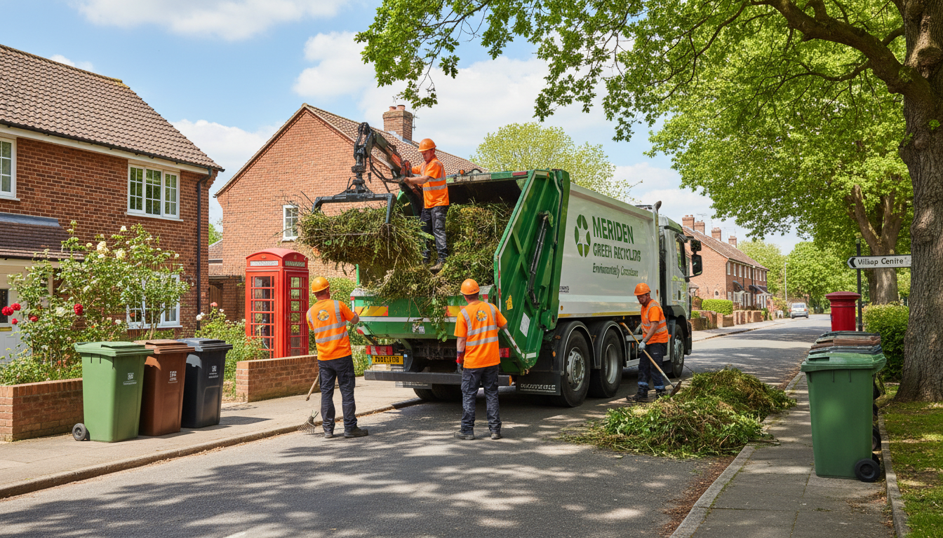 Professional Green Waste Removal team in Meriden loading waste into van