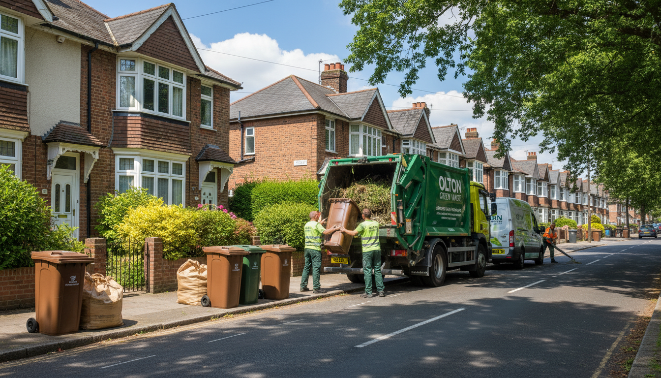 Professional Green Waste Removal team in Olton loading waste into van