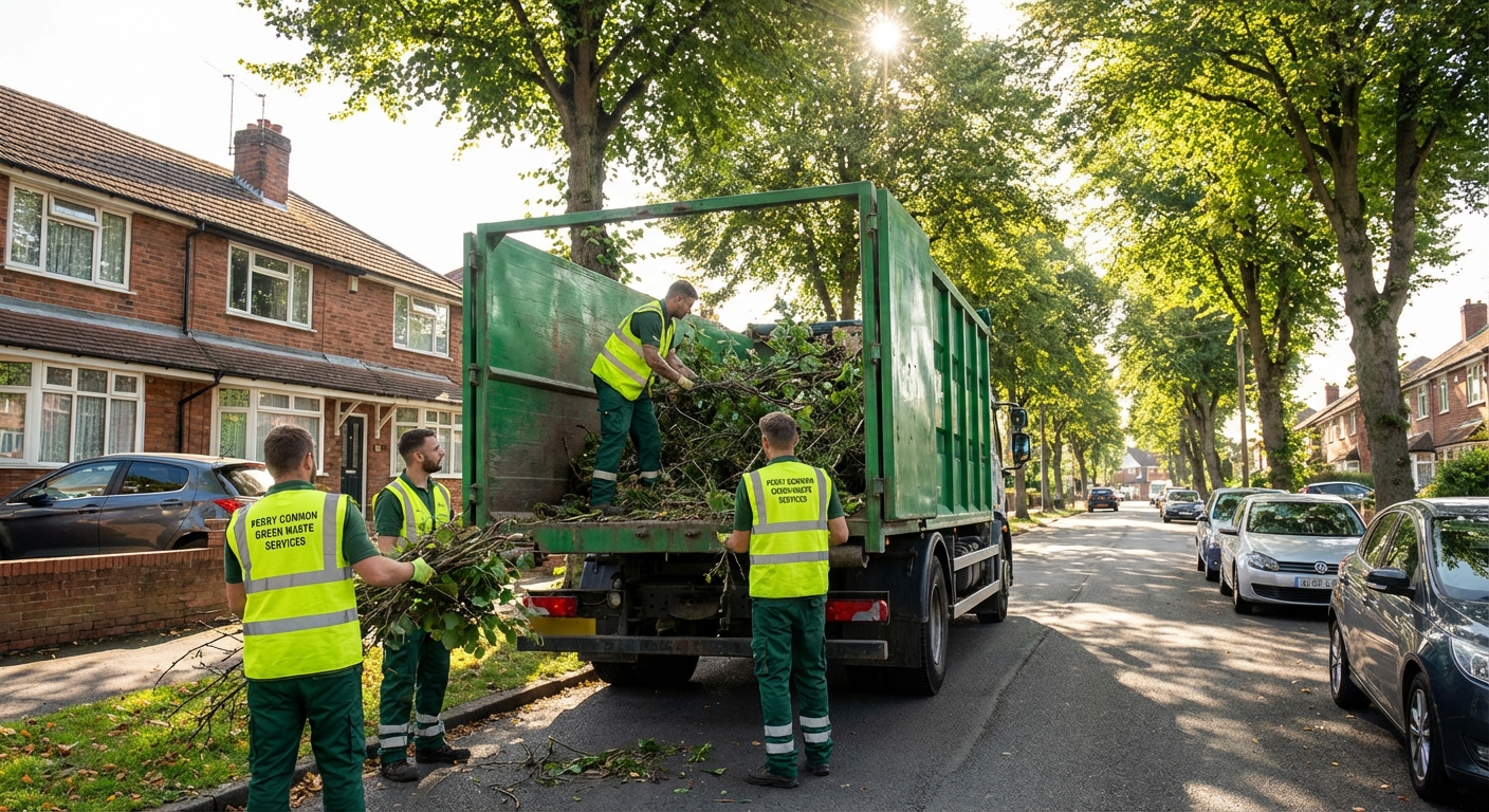 Professional Green Waste Removal team in Perry Common loading waste into van