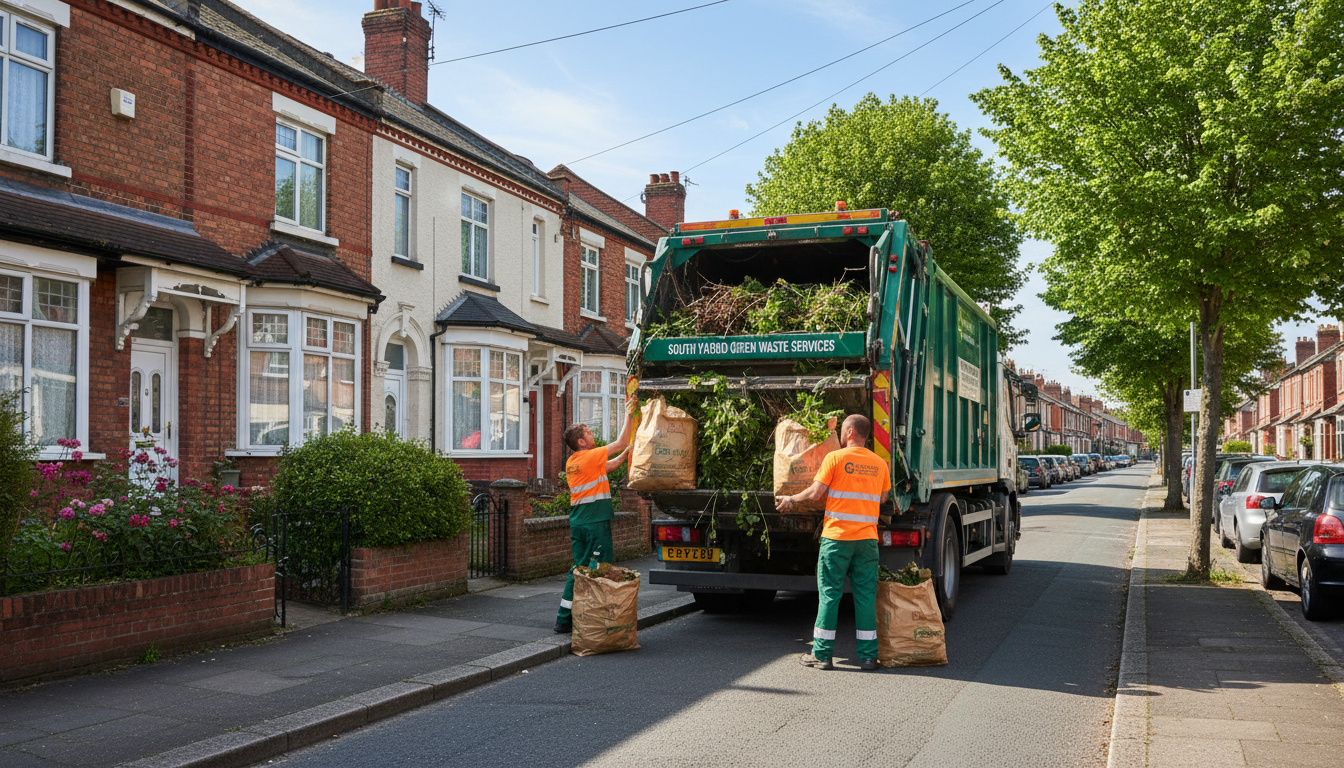 Professional Green Waste Removal team in South Yardley loading waste into van