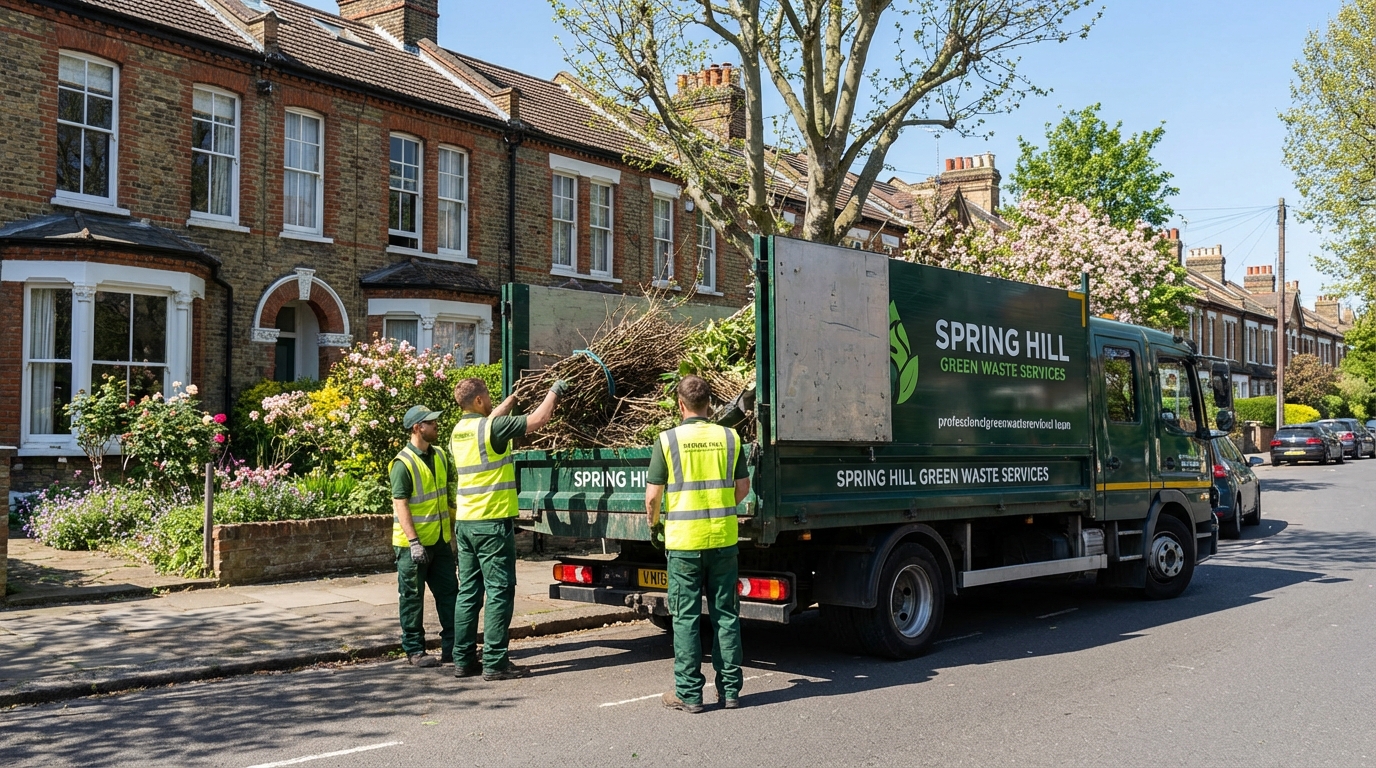 Professional Green Waste Removal team in Spring Hill loading waste into van
