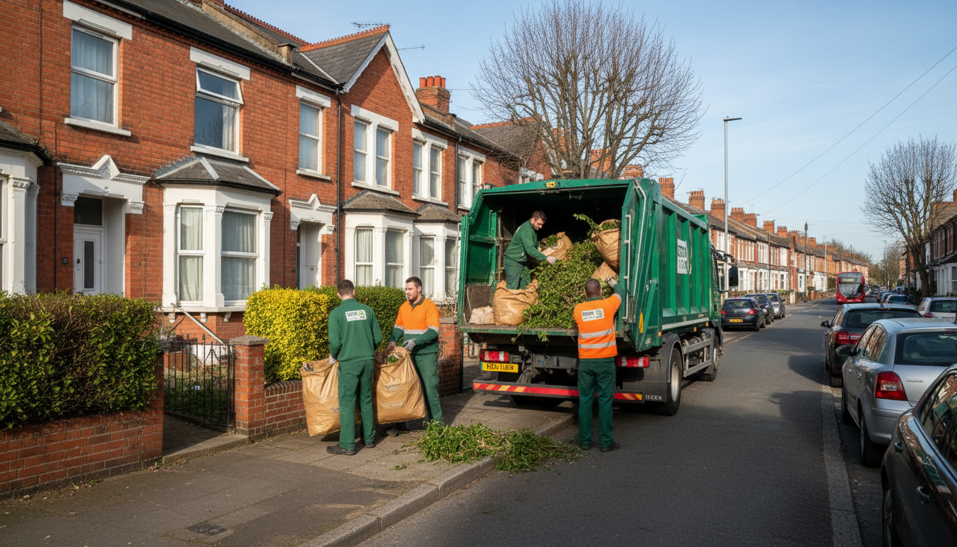 Professional Green Waste Removal team in Tyseley loading waste into van