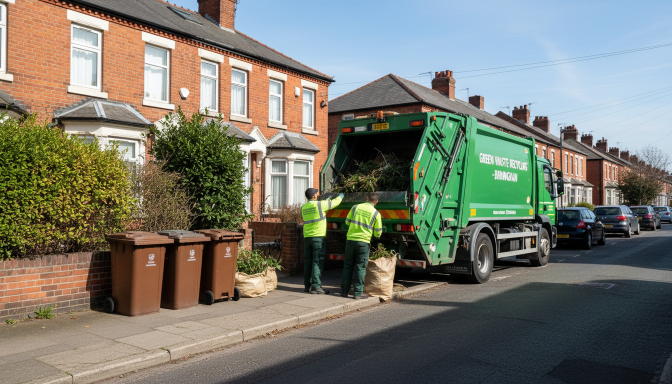 Professional Green Waste Removal team in Washwood Heath loading waste into van