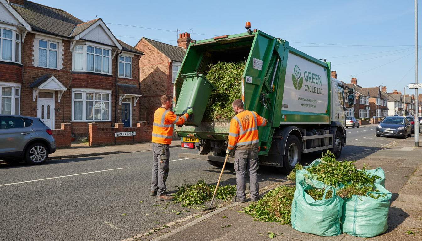 Professional Green Waste Removal team in Weoley Castle loading waste into van