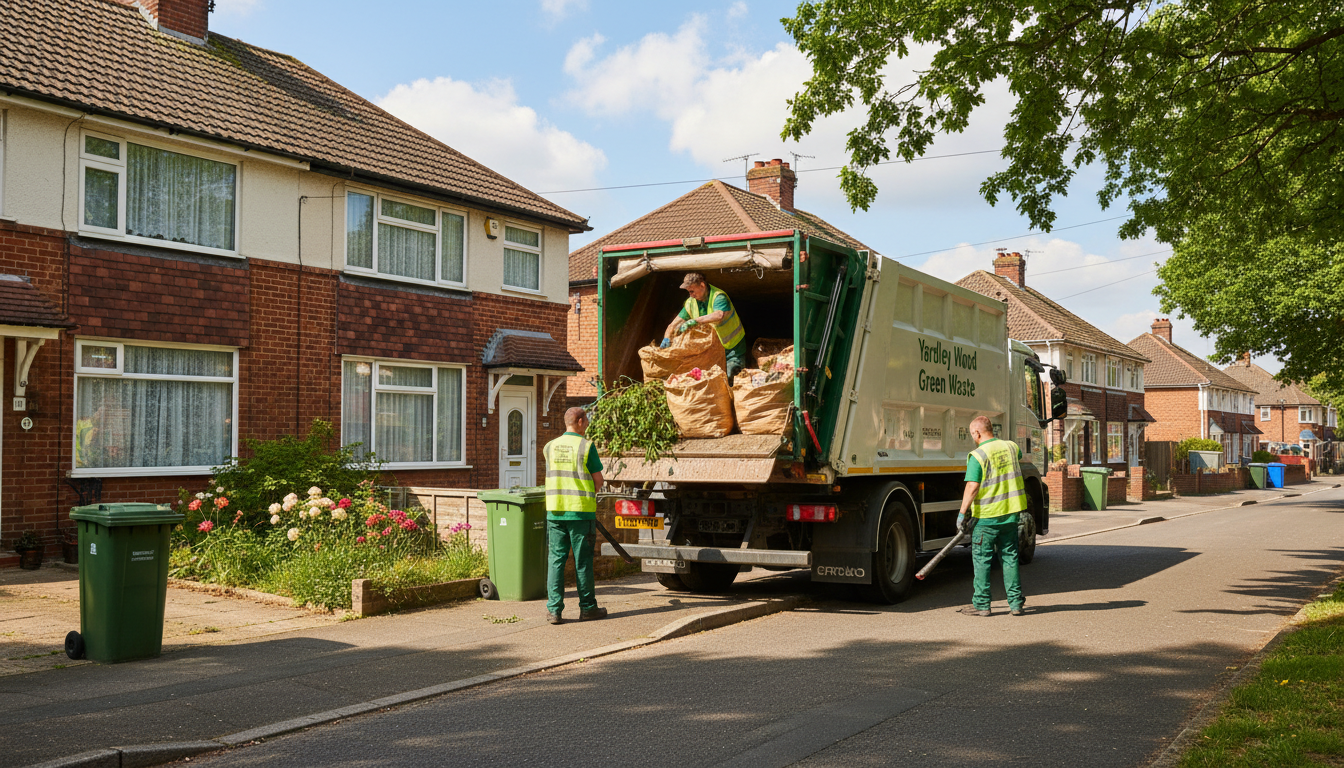 Professional Green Waste Removal team in Yardley Wood loading waste into van